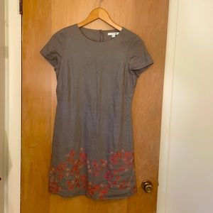 Boden linen dress with embroidery. Like new!